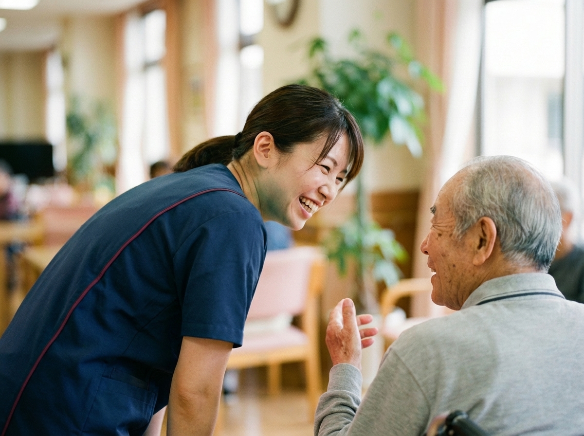 訪問看護スタッフとご家族の時間